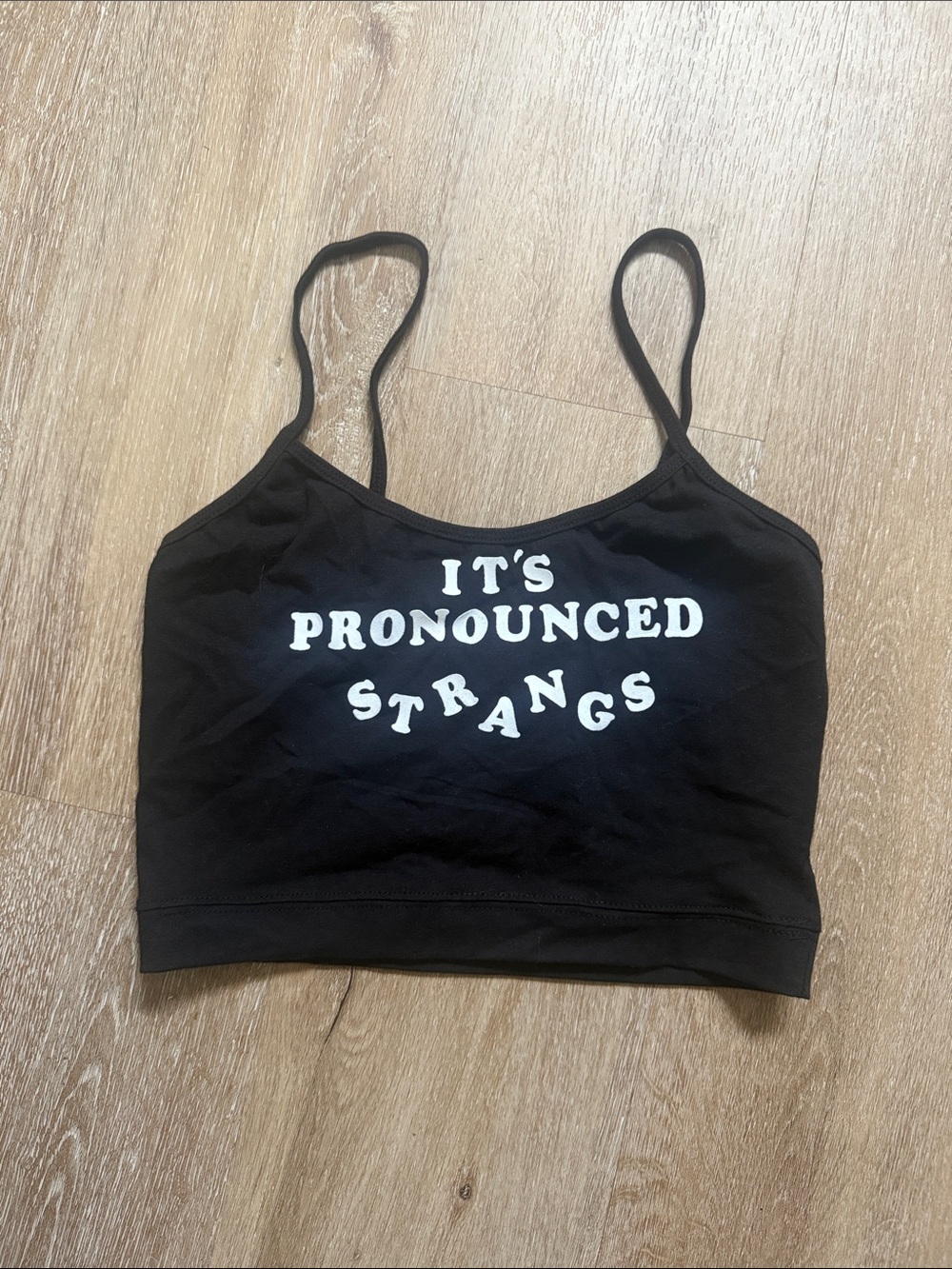 Billy strings It's Pronounced Strangs black crop top BMFS